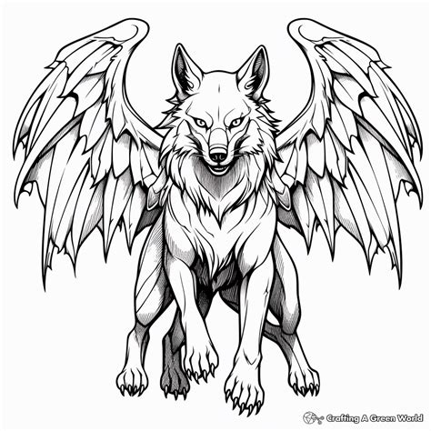 Evil Wolf With Wings