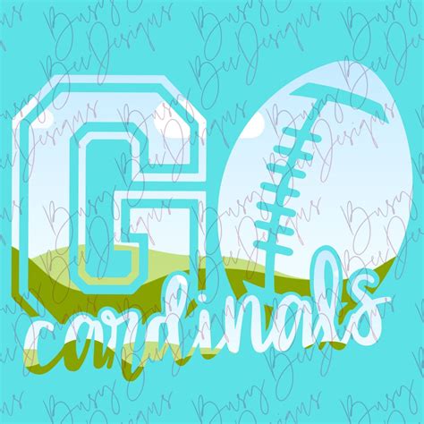 Go Cardinals Football Canva Frame Etsy