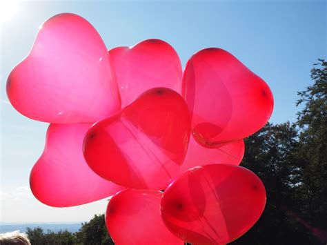 X Wallpaper Red Heart Balloons Peakpx