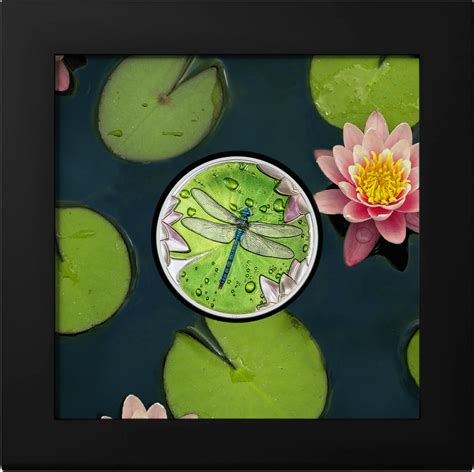 2024 Palau Lily Pad Dragonfly 1oz Silver Colorized Proof Coin