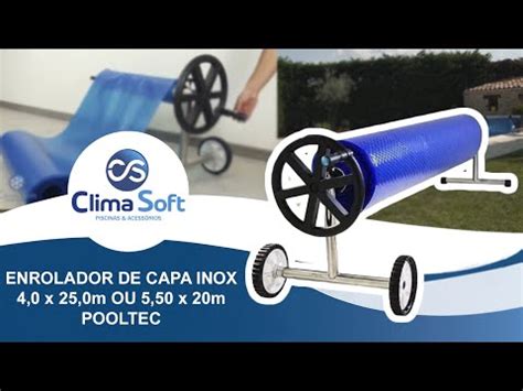 Enrolador Capa Manta Térmica Piscina Base Inox 4x25 Sodramar Mercado