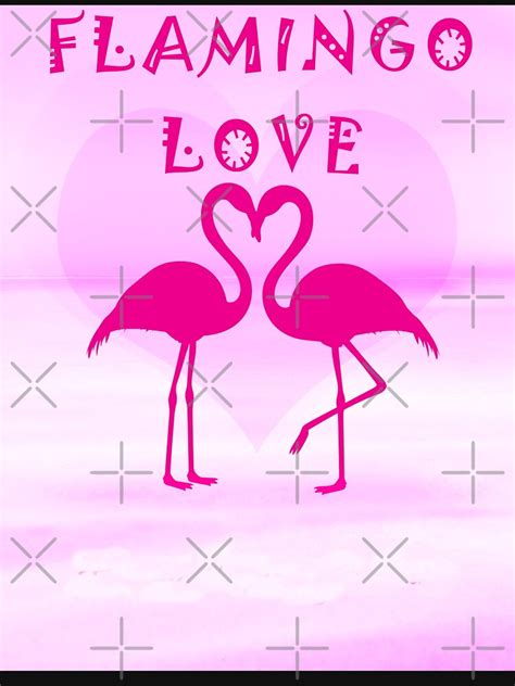 "Pink Flamingo Love with Hearts" T-shirt for Sale by KeysTreasures