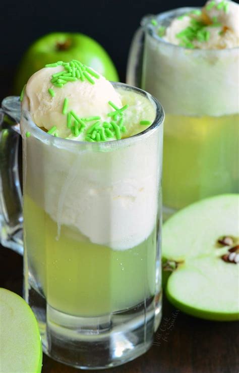 Green Apple Ice Cream Soda Float Will Cook For Smiles