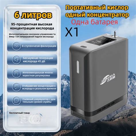 Портативный домашний концентратор кислорода, домашний автомобильный ...