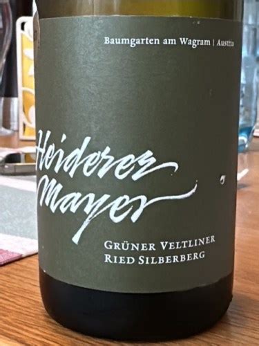 Heiderer Mayer Grüner Veltliner Silberberg Vivino Brasil