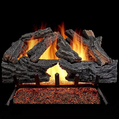 HearthSense Vented Gas Log Set with Remote Control Kit - 24 in., 55,000