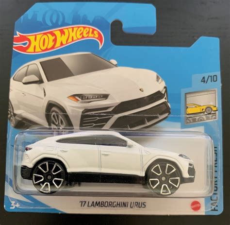 Hot Wheels Lamborghini Urus White Short Card Factory Fresh Hard To Find Collector Miniature