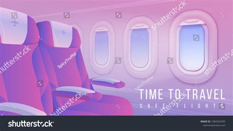 Airplane Windows Banner Aircraft Interior Travel Stock Illustration 1582562935 Shutterstock