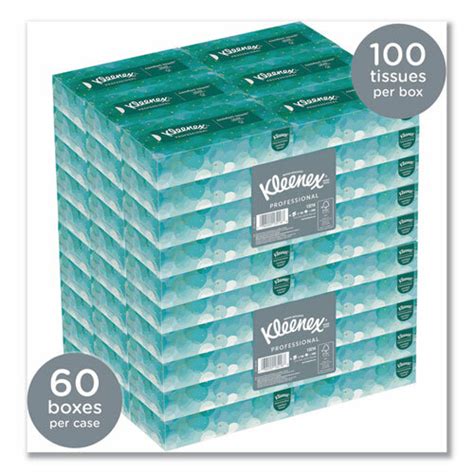 White Facial Tissue 2 Ply White 100 Sheets Box 10 Boxes Bundle 6 Bundles Carton