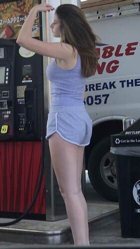 Aero Blonde Ass Pumping Gas Short Shorts Volleyball Forum