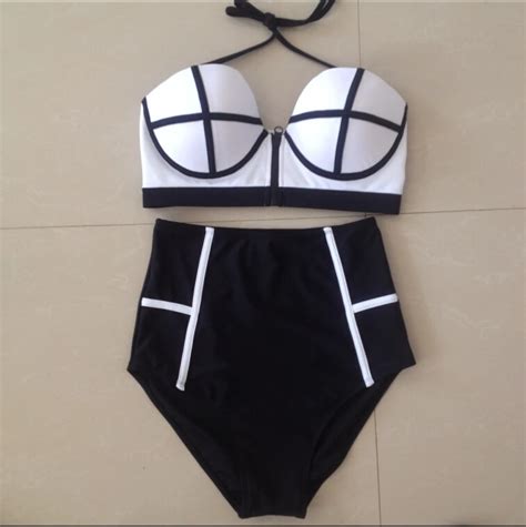 Sexy Girl Women High Waist Swimsuit Push Up Bikini Set Women