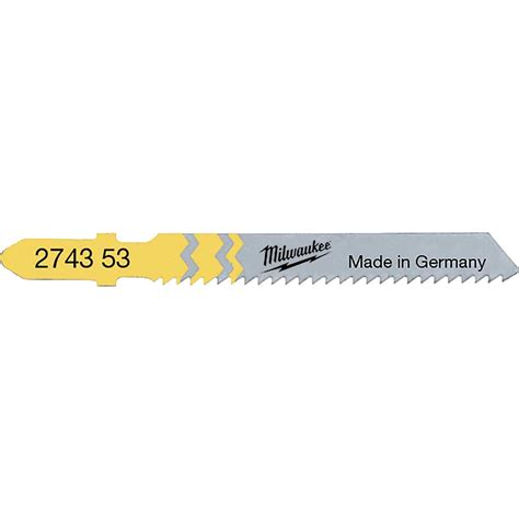 Milwaukee T119b Wood And Plastic Cutting Jigsaw Blades Jigsaw Blades