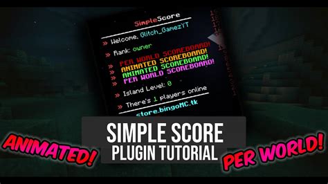 Scoreboard Plugin Tutorial Simple Score Minecraft Plugin Spigot