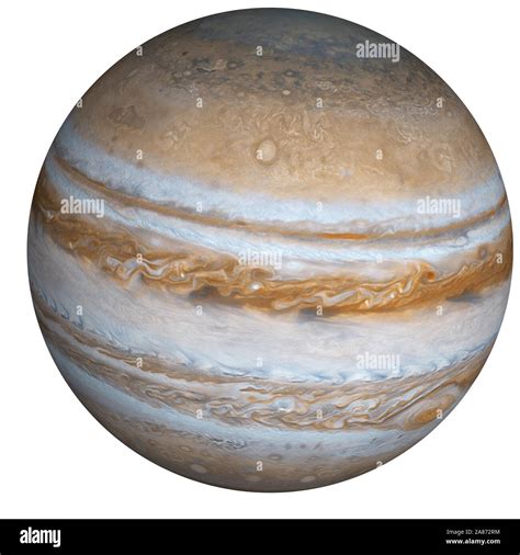 High Detailed Planet Jupiter Of Solar System Isolated Elements Of This