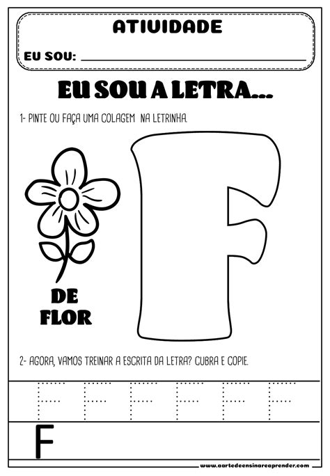 Letra F Para Colorir LIBRAIN