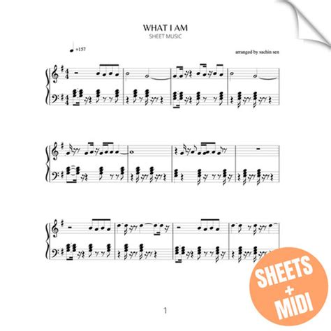 What I Am Sheet Music Midi Sachin Sen