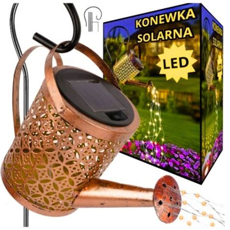 Lampa Ogrodowa Konewka Solarna Led Wbijana Xxl Czujnik Zmierzchu Inna