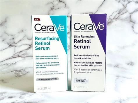 Cerave Retinol Resurfacing Vs Renewing Retinol Serum Retinol Serum