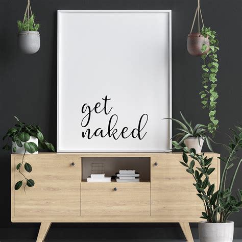 Get Naked Art Print Bathroom Wall Art Funny Bathroom Print Etsy
