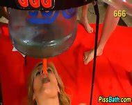 Mature Slut Gargles Piss