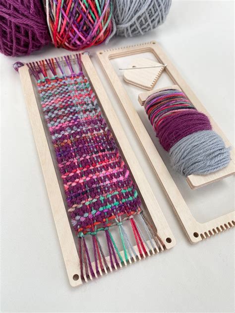 Bright Bookmark Weaving Loom Kit Learn To Weave With Handdyed Etsy Uk