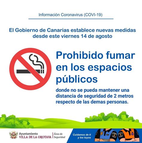 Prohibido fumar en espacios públicos Villa de La Orotava