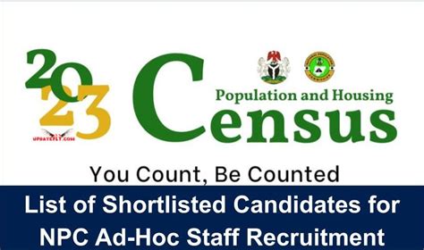 List Of Shortlisted Candidates For National Population Recruitment 2022