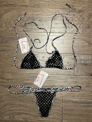 Wicked Weasel Mega Mesh Bikini Set Size L S Nwt Ebay