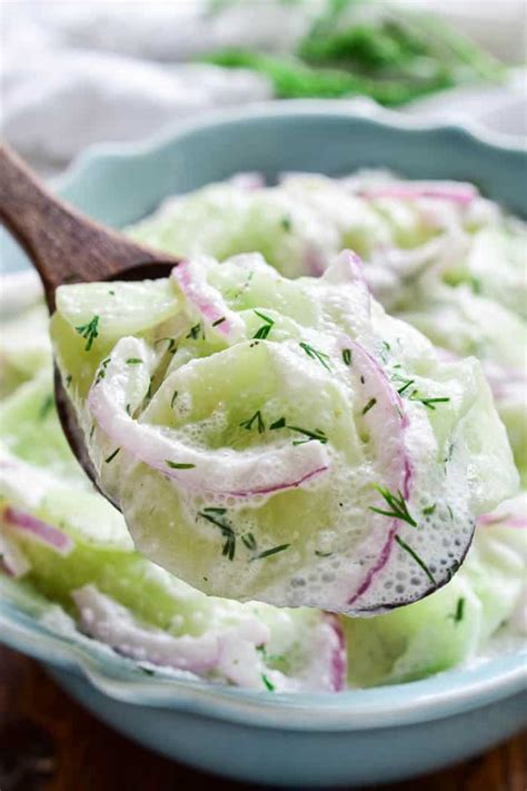 Creamy Cucumber Salad Lemon Tree Dwelling