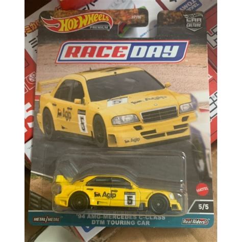 Hot Wheels Premium Race Day Amg Mercedes C Class Dtm Touring Car Shopee Thailand