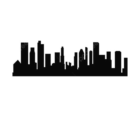 City Transparent Background Silhouette PNG Images, City Silhouette In Flat Style On White ...