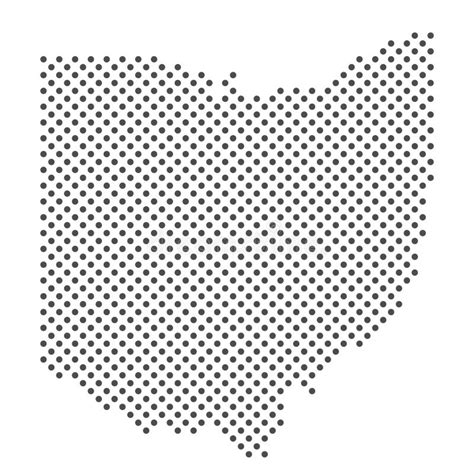 Moderno Mapa De Ohio Simplista Hecho Con Puntos Stock De Ilustraci N