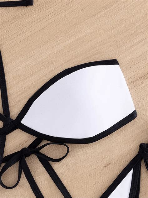 Womens Two Piece Halter Neck Bikini Swimwear Set On Luulla