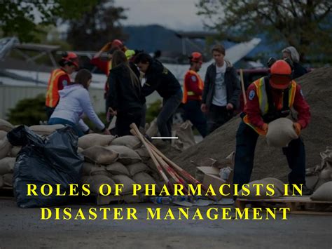 Roles of Pharmacists in Disaster Management | PDF