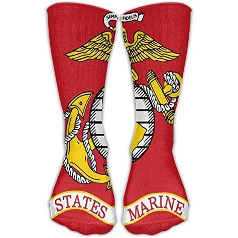 Flag Of The United States Marine Corps Unisex Crew Athletic Sock