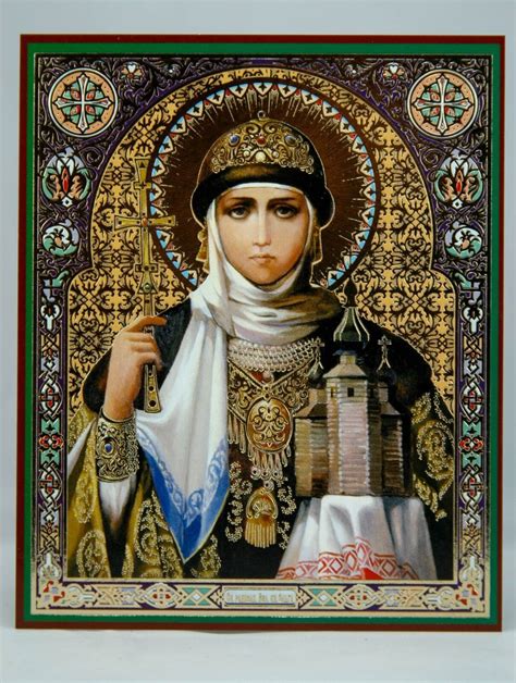 Icon Of The Equal To The Apostles Princess Olga Ольга Икона Ikone Der