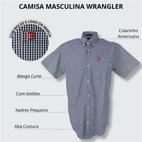 Camisa Masculina TXC Manga Curta Custom Xadrez Branca E Azul Logo