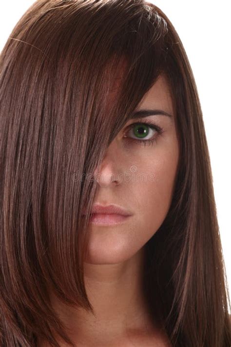 Ciérrese Para Arriba De Brunette Imagen de archivo Imagen de lipstick beso 2768847