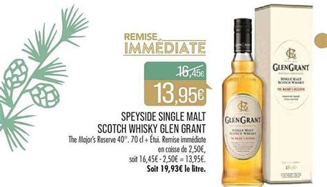 Promo Speyside Single Malt Scotch Whisky Glen Grant Chez Match