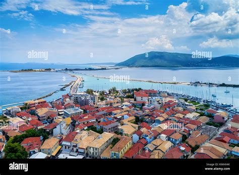 Aerial View Of Lefkada Town Lefkada Island Greece Stock Photo Alamy