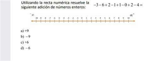 Solved Utilizando La Recta Num Rica Resuelve La Siguiente Adici N De