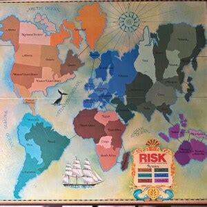 Risk Parker Brother World Conquest Game Board Game Etsy