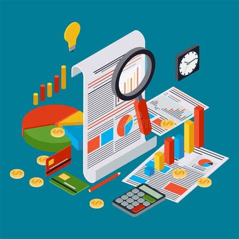 O Relat Rio Comercial Estat Stica Financeira Gest O Anal Tica Financeira Vector O Conceito