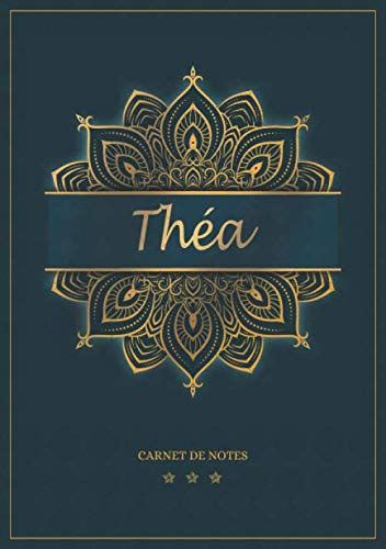 Théa Carnet de notes Cahier A5 avec prénom personnalisé Théa