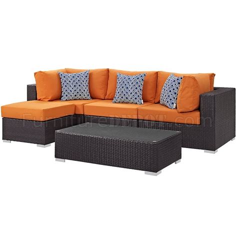 Convene Outdoor Patio Sectional Set 5pc Eei 2362 By Modway