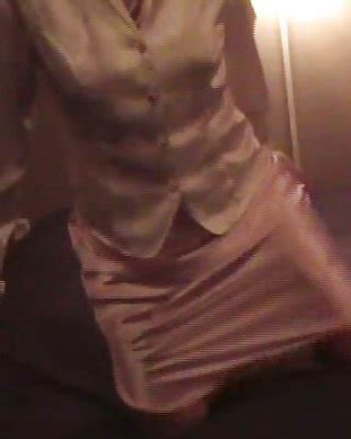 White Satin Blouse And Pink Satin Half Slip Porn Pictures XXX Photos