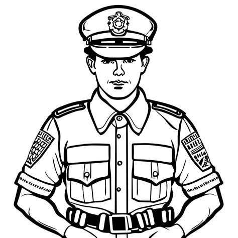 police officer  white background vector illustration  vector