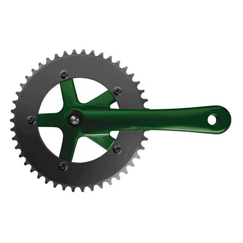 Mvte Fixed Crankset V T Aluminum Mm Green Silver Mvtek