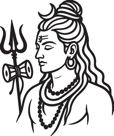 lord shiva  art  trishul  damru  vector art  vecteezy