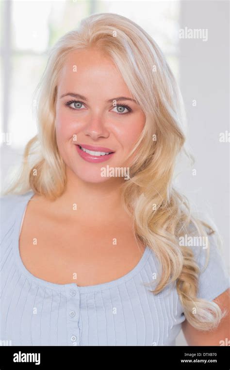 Cute Blonde Woman Portrait Stock Photo Alamy